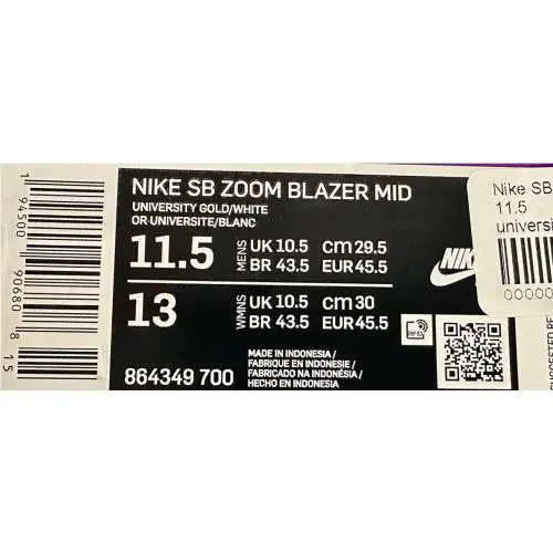 Nike shoes - SB Blazer Mid - Blazer Mid - 864349700 - Gold (UPC: 194500906808) 5