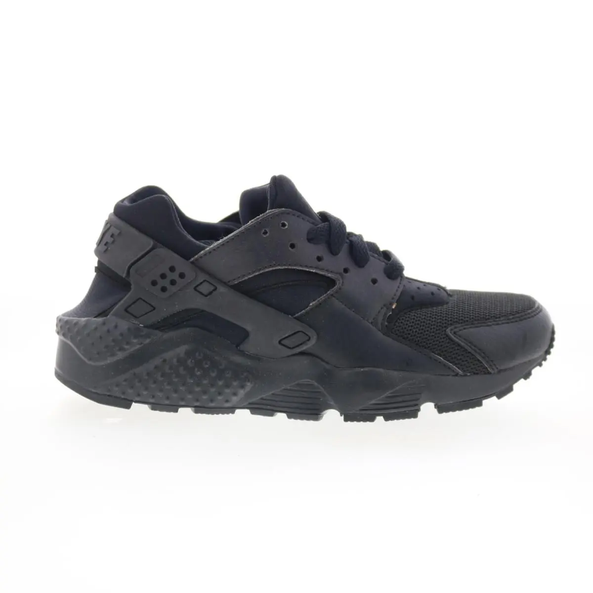 Huarache Run GS Big Kids 654275-016 Boys Black Lifestyle Sneakers Shoes 4 by Nike