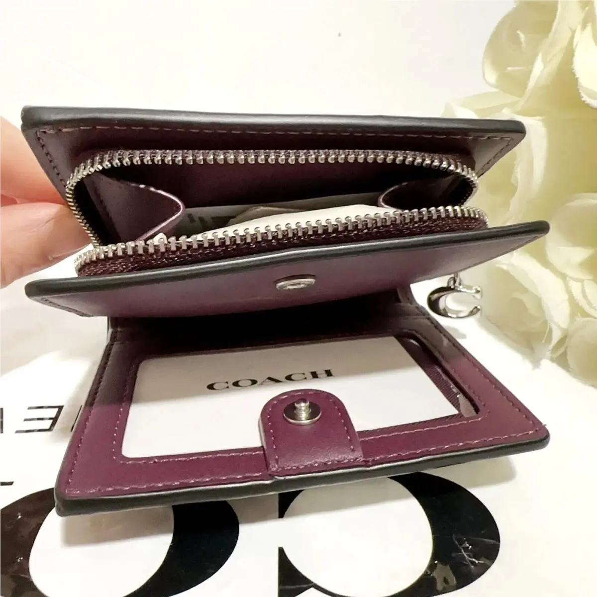 Coach wallet - CR969/floral/light khaki multi - khaki multi - Black
