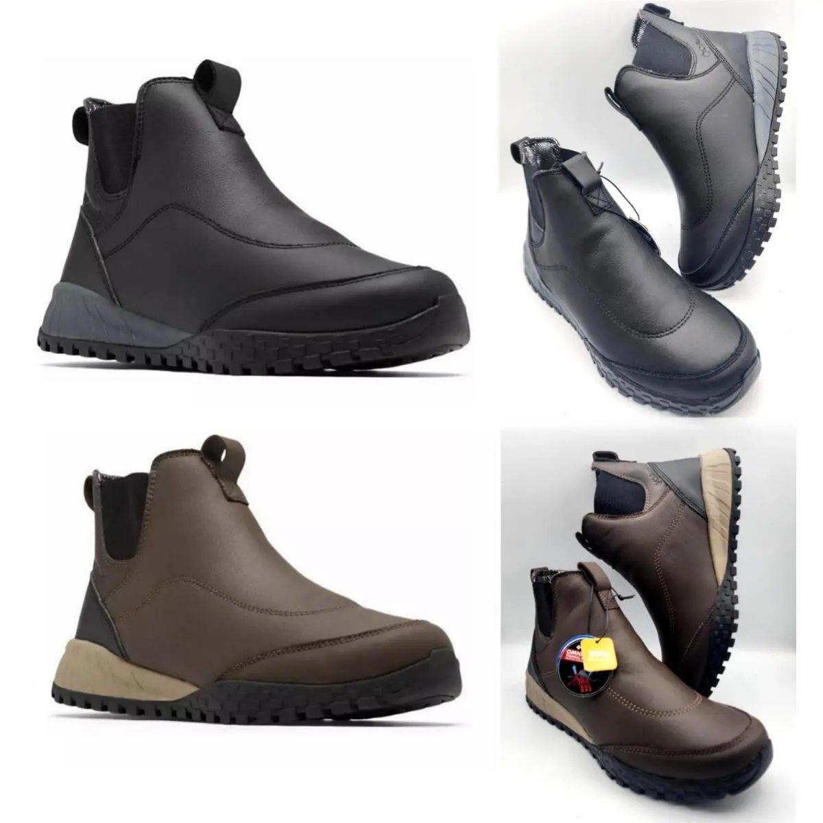 Columbia Fairbanks Rover Chelsea Leather Boots Black or Brown Cordovan