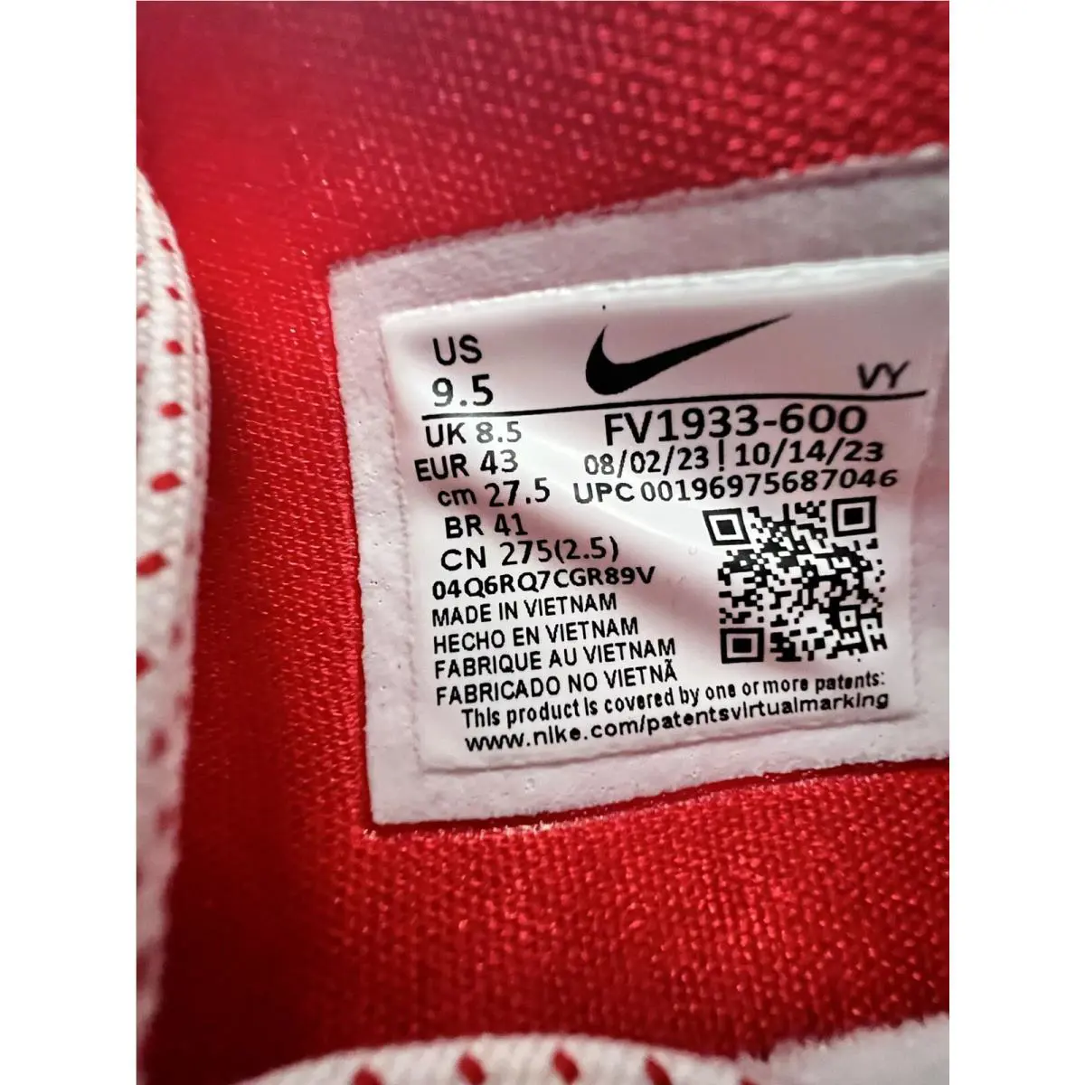 Nike shoes - Nike Zoom Freak - Zoom Freak - FV1933-600 - University Red / Bright Crimson / White (UPC: 0196975687046) 9
