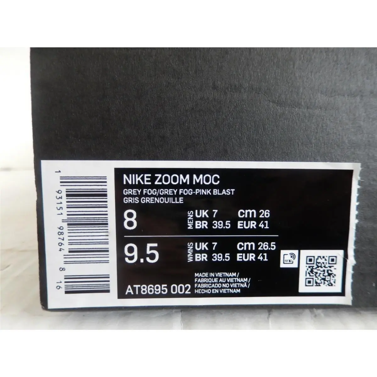 Nike shoes - Nike Zoom MOC - Zoom MOC - AT8695-002 - Gray (UPC: 193151987648) 3