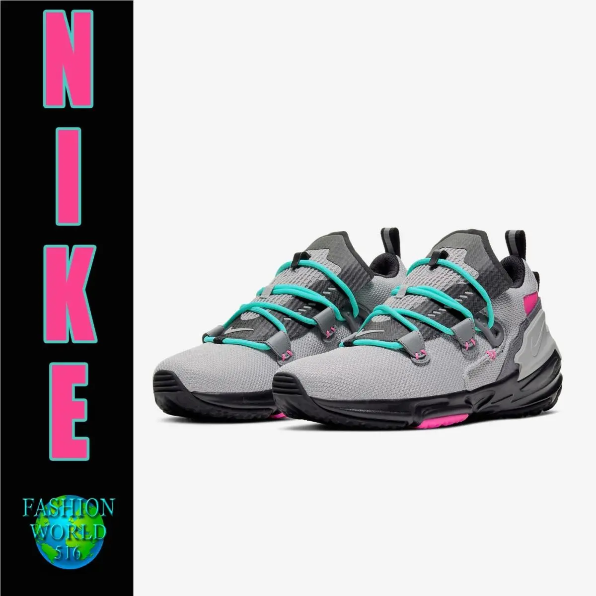 Zoom Moc Grey Fog-grey Fog-pink Blast Mens Sz 8 AT8695-002 by Nike