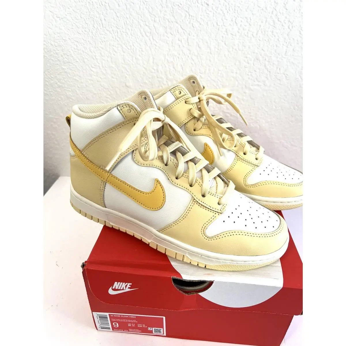 Women`s Nike Dunk High Retro Pale Vanilla Topaz Gold All Sizes DD1869 201 Size 9