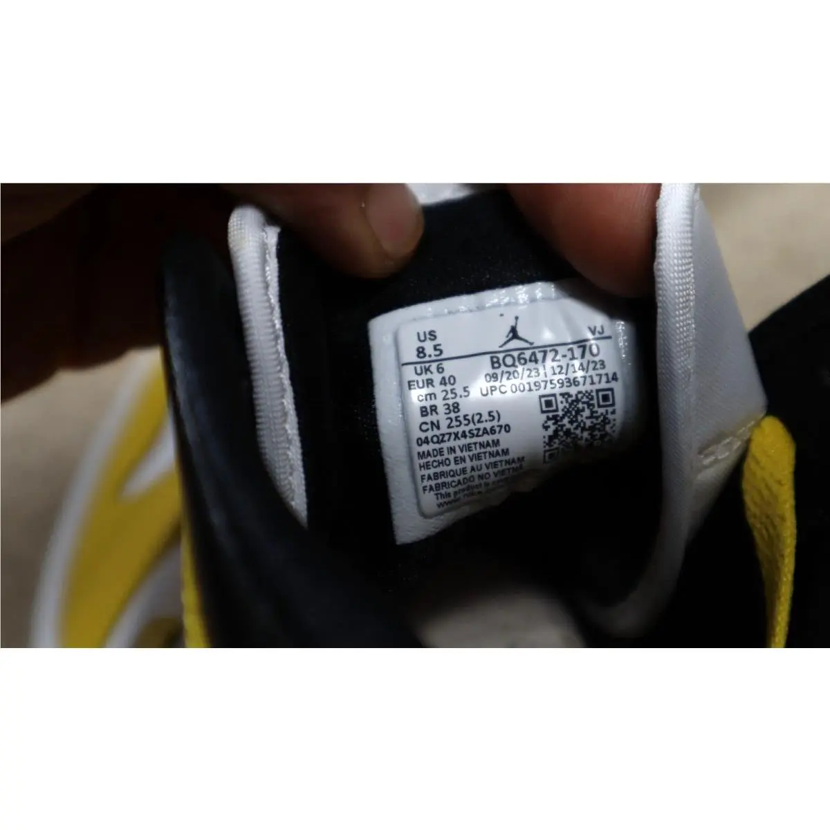 Nike shoes - Nike Air Jordan 1 - Air - BQ6472-170 - Yellow/White/Black 9