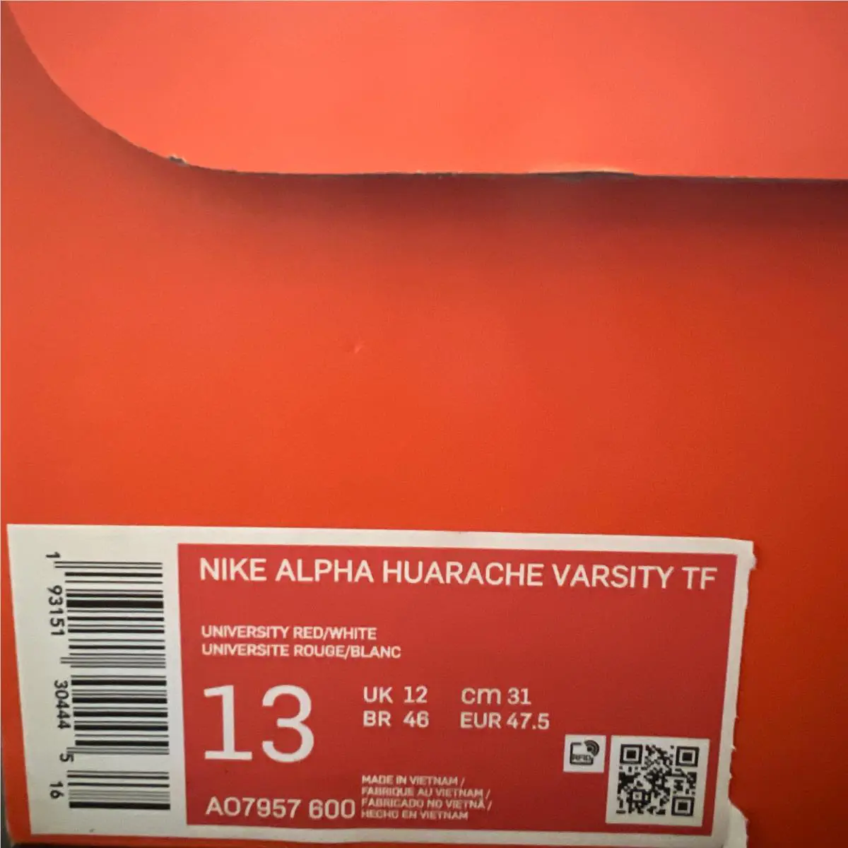 Nike shoes - Nike Alpha Huarache - Alpha Huarache - Red (UPC: 193151304445) 3
