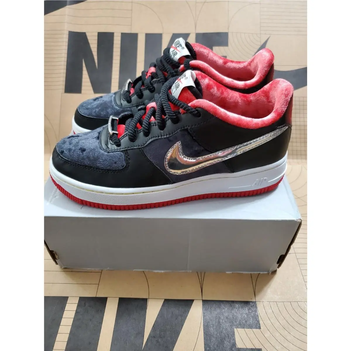 Nike shoes - Nike Air Force 1 Low - DZ5296 001 - BLACK/ RED 1