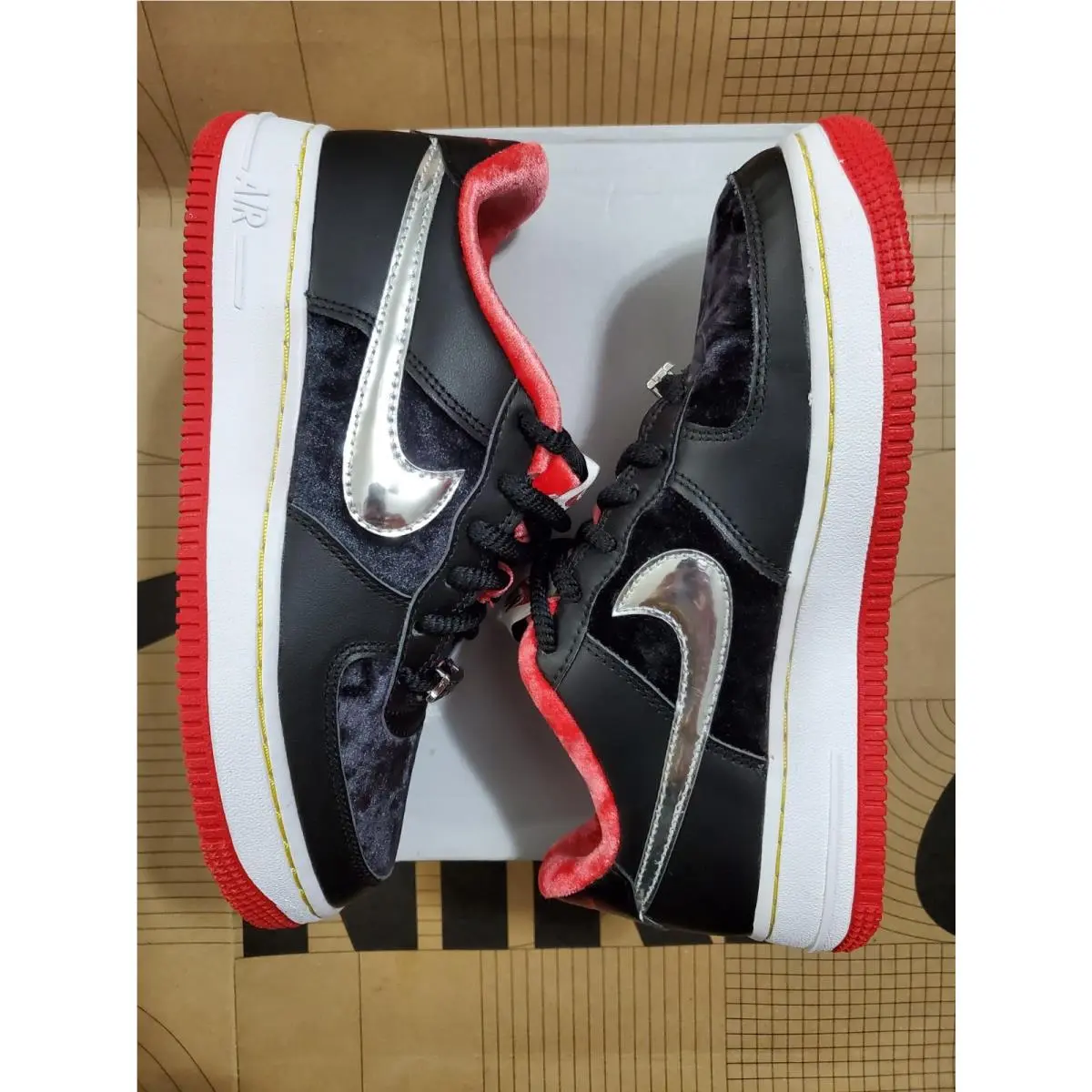 Nike shoes - Nike Air Force 1 Low - DZ5296 001 - BLACK/ RED 5