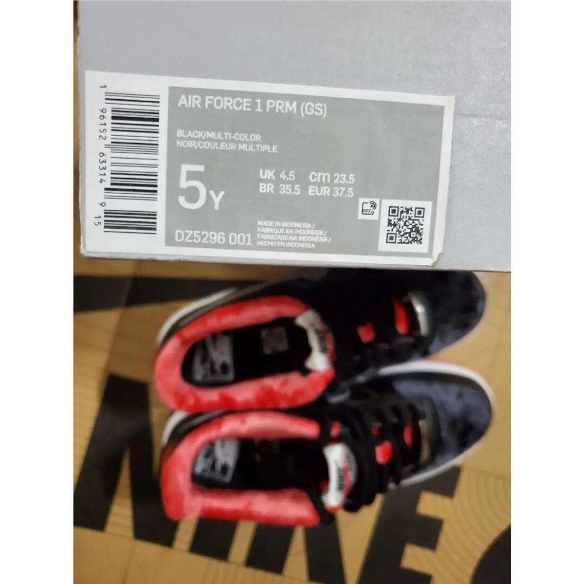 Nike shoes - Nike Air Force 1 Low - DZ5296 001 - BLACK/ RED 7