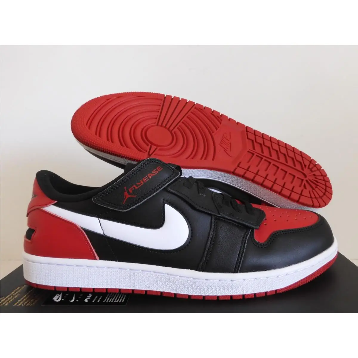 Nike Air Jordan 1 Low Flyease Black-gym Red-white SZ 14 DM1206-066