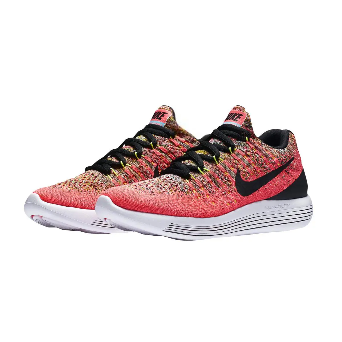Nike shoes - Nike LunarEpic Low Flyknit 2 - Hot Punch/Black/Polarized Blue/Med Blue (UPC: 886912223726) 3