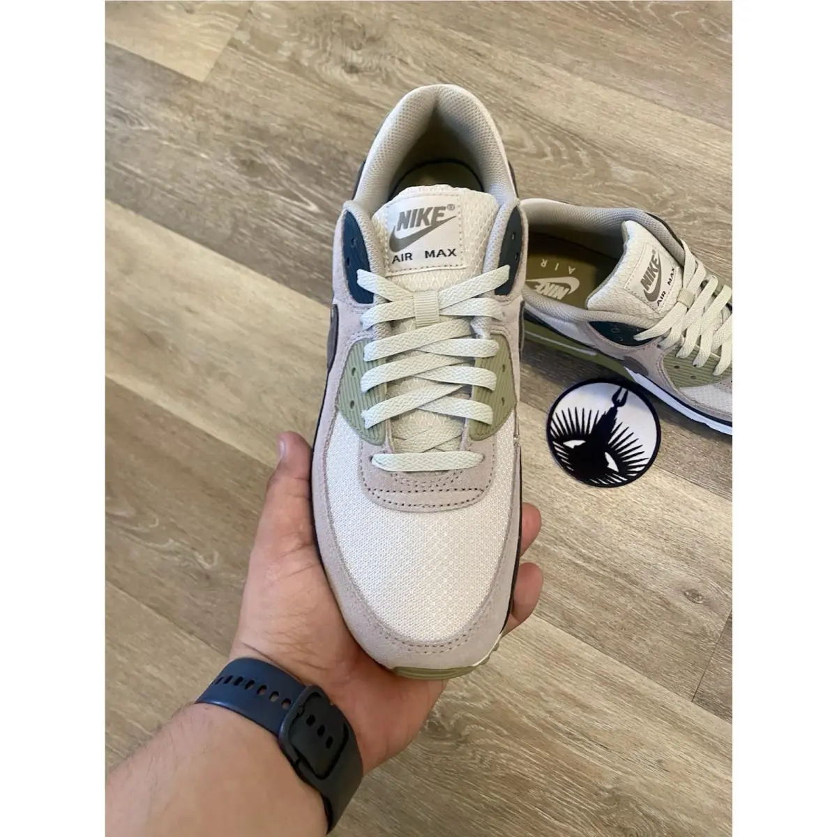 Nike shoes - Nike Air Max 90 - Air Max - DM0029-011 - Light Bone / Neutral Olive / College Grey / Cave Stone (UPC: 197859098156) 4