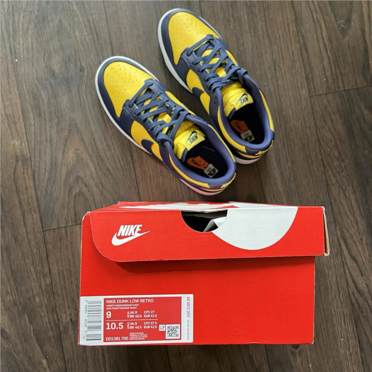 Nike shoes - Nike Dunk Low Retro - Dunk Low Retro - DD1391-700 - Yellow 4