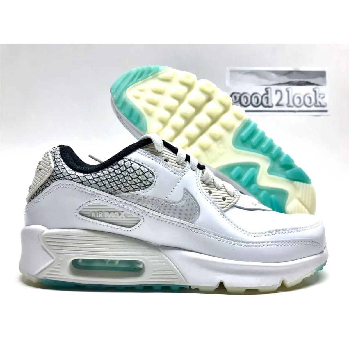 Nike Air Max 90 SE 2 GS White/platinum Tint Size 5Y/WOMEN`S 6.5 DB4187-100
