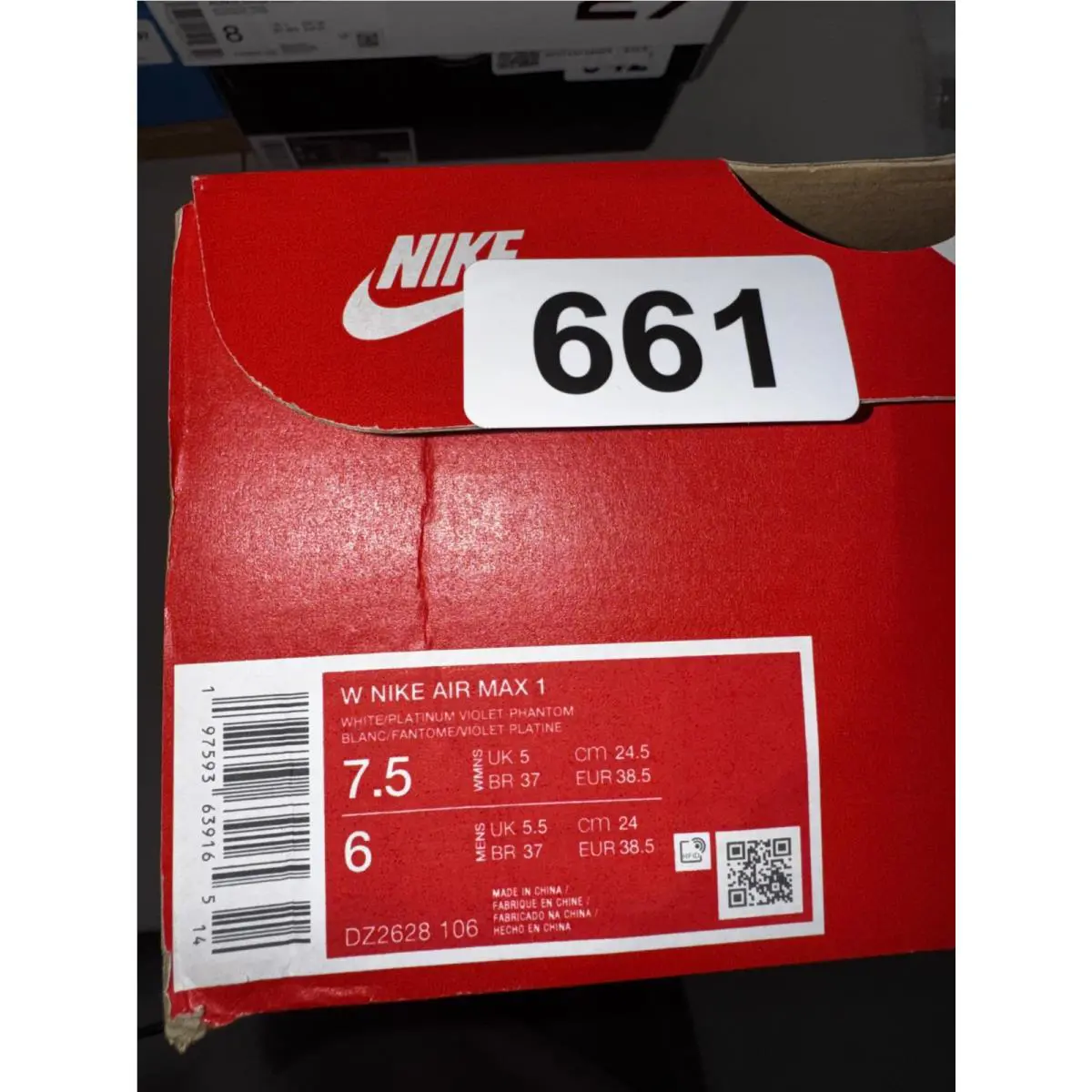 Nike shoes - Nike Air Max 1 - Air Max - DZ2628-106 - White Platinum Violet Phantom 4