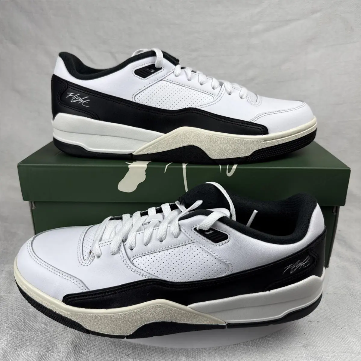Jordan Flight Court “white Black Sail” Sneakers Size 11 US