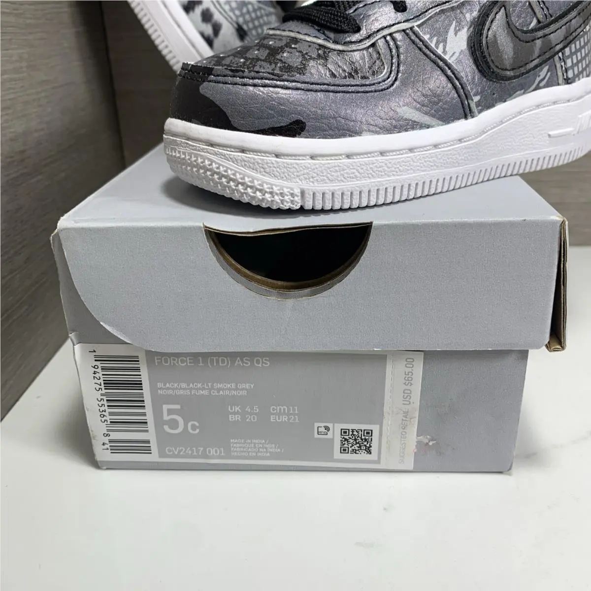 Nike shoes - Nike Air Force 5 - Air Force - Black, Grey 0