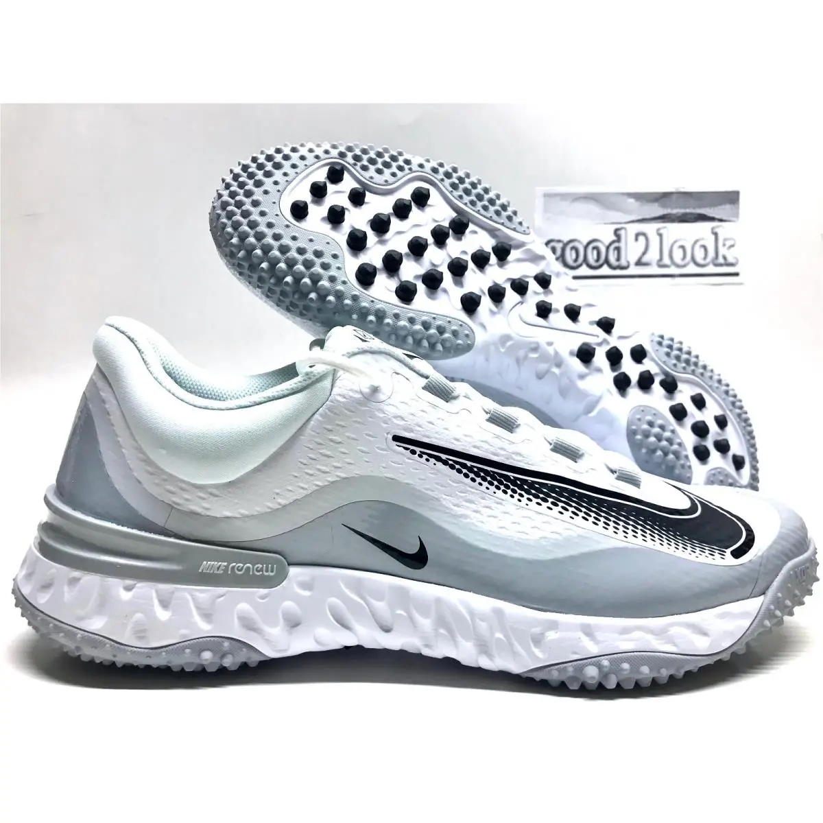 Nike Alpha Huarache Elite 4 Turf Baseball White/black Sze Men`s 15 FD2743-100