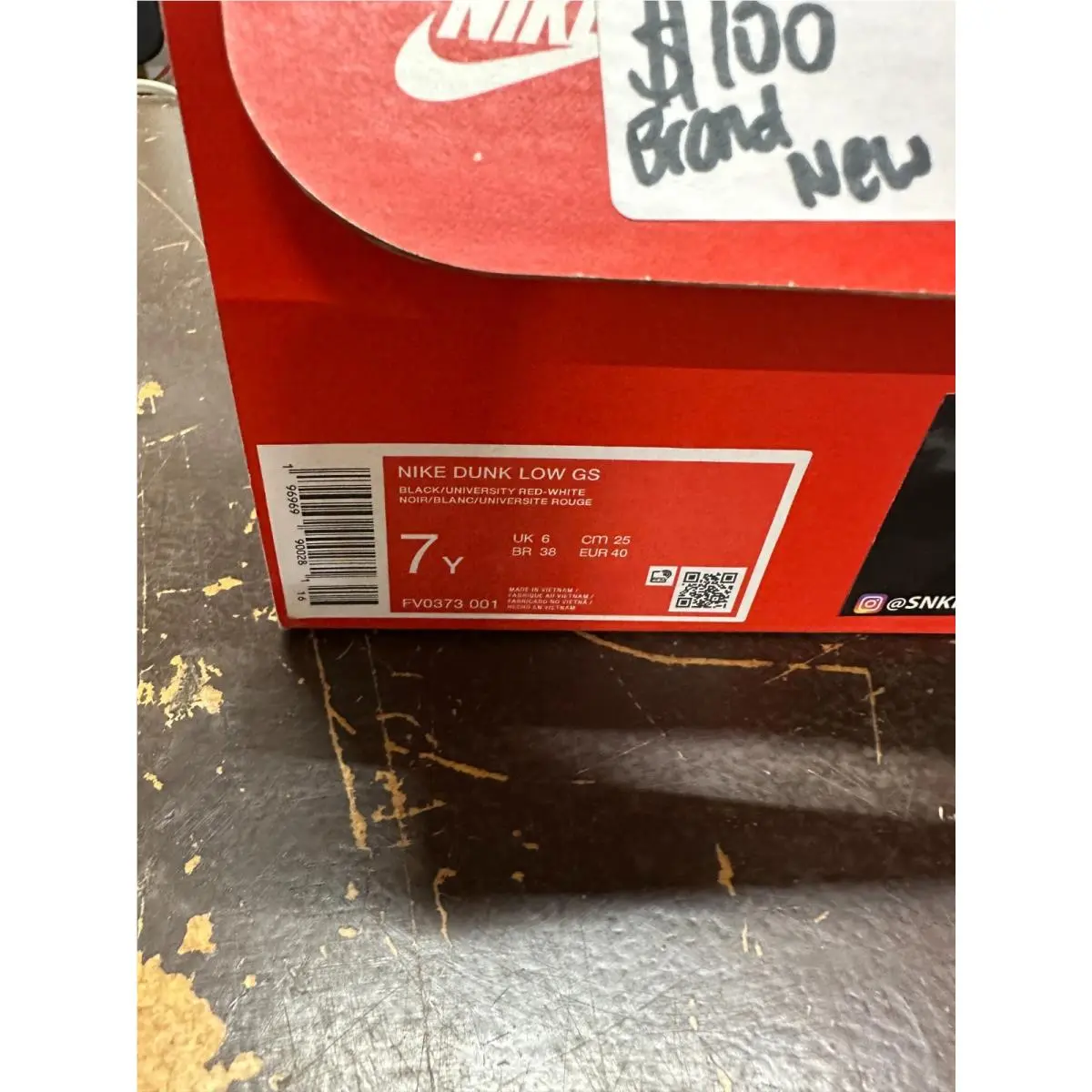 Nike shoes - Nike Dunk Low - Dunk Low - FV0373-001 - Black/University Red White 1