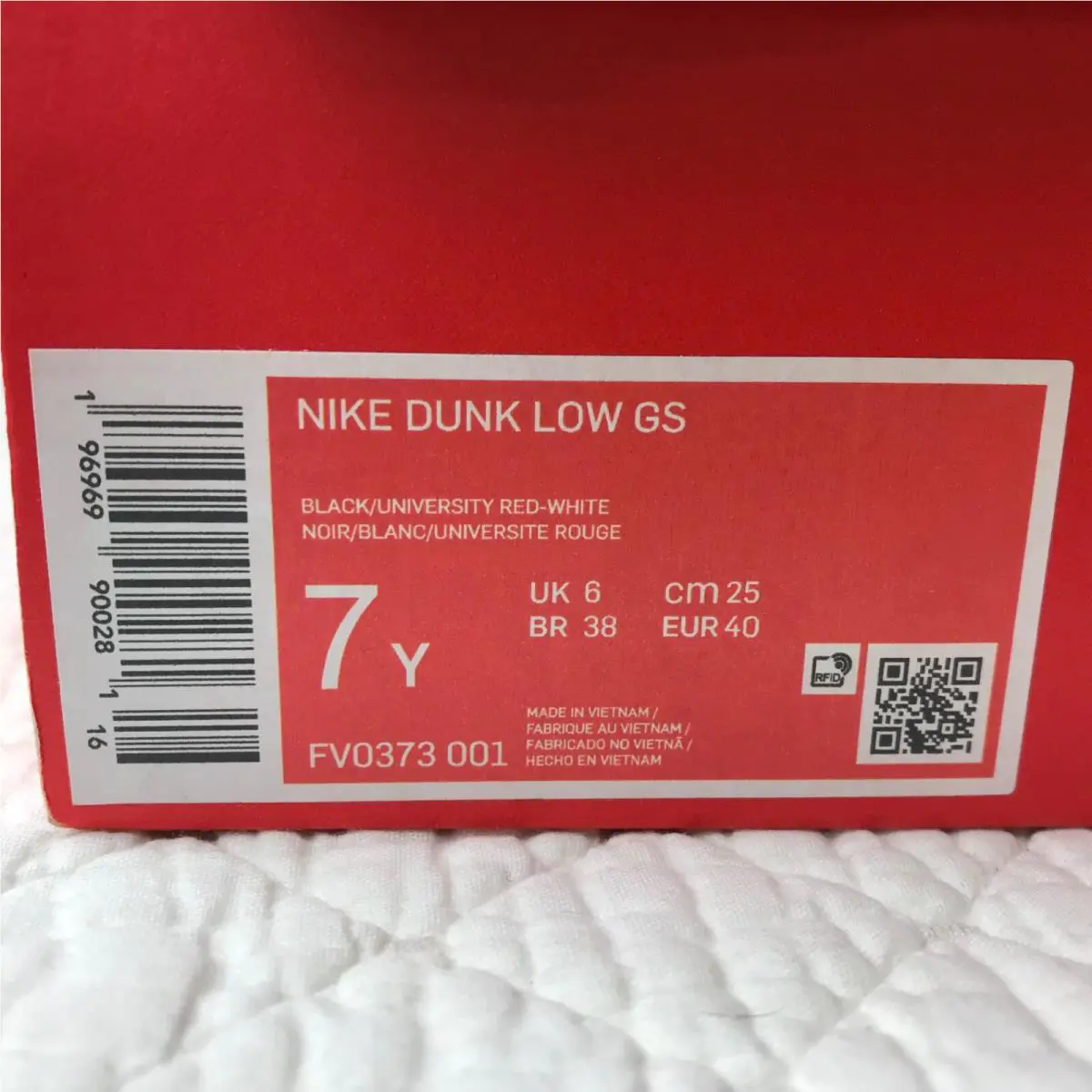 Nike shoes - Nike Dunk Low - Dunk Low - FV0373-001 - Black Red, Exterior: Multicolor (UPC: 0196969900250) 10