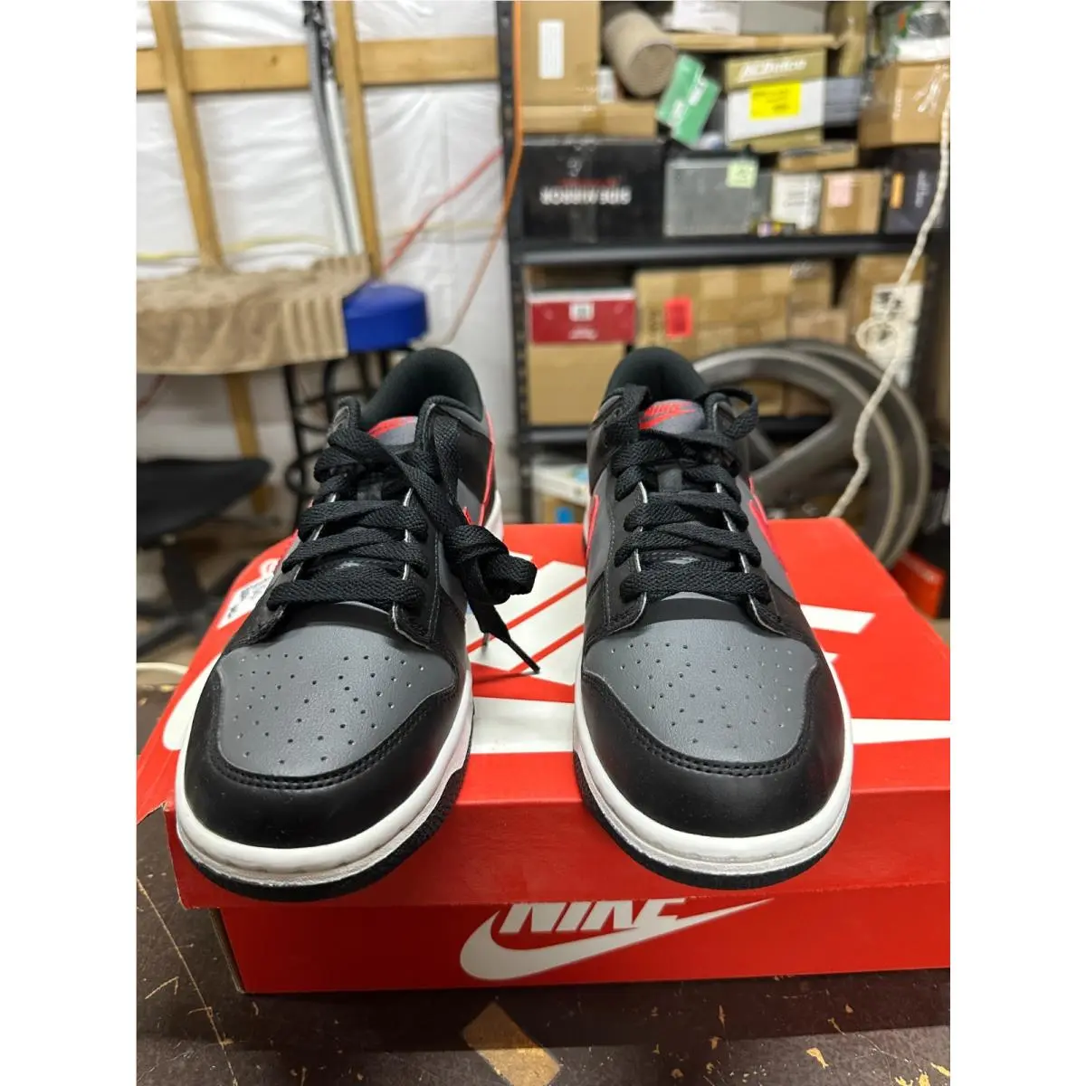 Nike shoes - Nike Dunk Low - Dunk Low - FV0373-001 - Black/University Red White 5