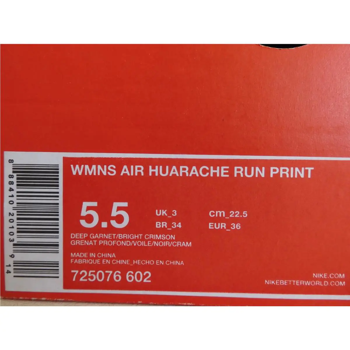 Nike shoes - Nike Air Huarache Run - Air Huarache Run - 725076-602 - Red (UPC: 0888410201039) 3