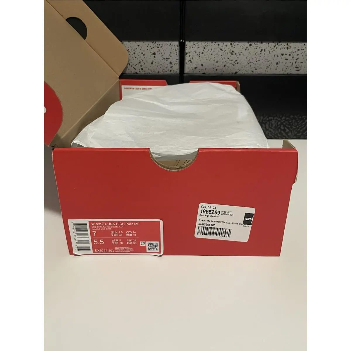 Nike shoes - W Nike Dunk High PRM MF - DX2044-201 - Vachetta Tan/Vachetta Tan (UPC: 0196154776370) 4