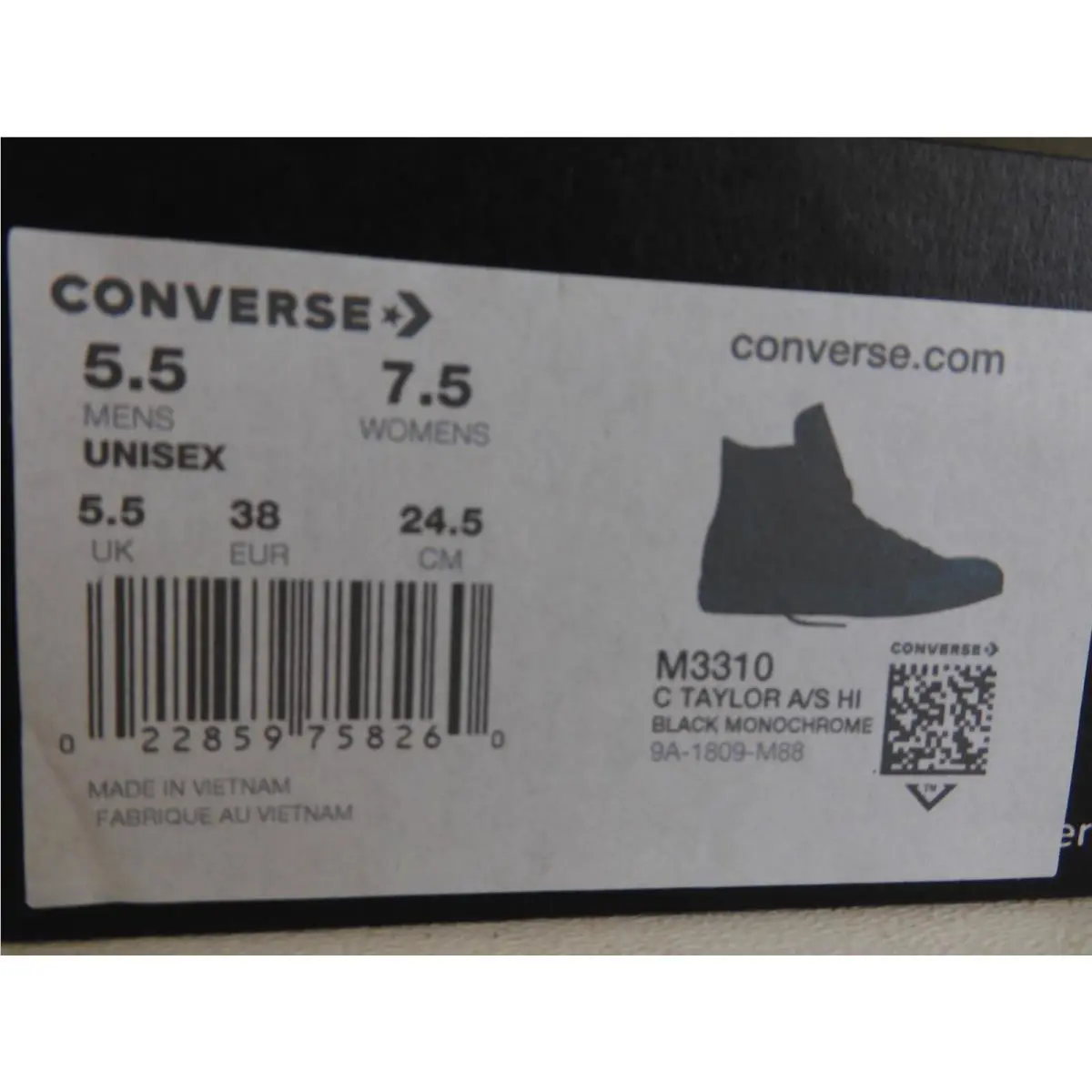 Nike shoes - Converse Chuck Taylor All-Star Hi - Black (UPC: 022859758260) 5