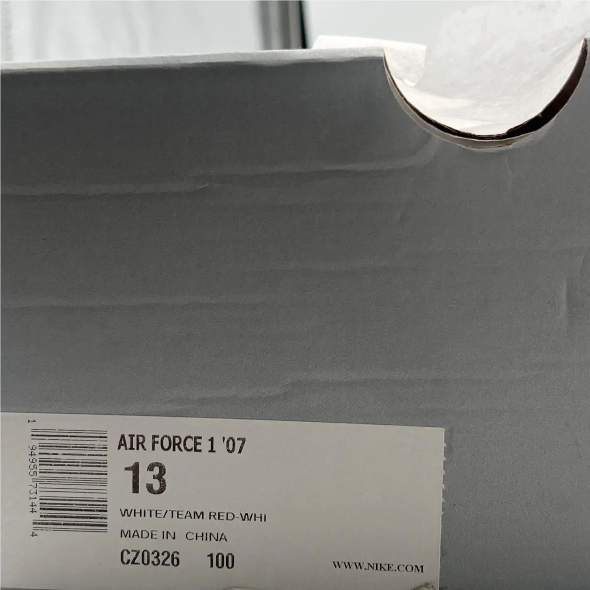 Nike shoes - Nike Air Force 1 - Air Force - CZ0326-100 - White, Manufacturer: White/Team Red 6