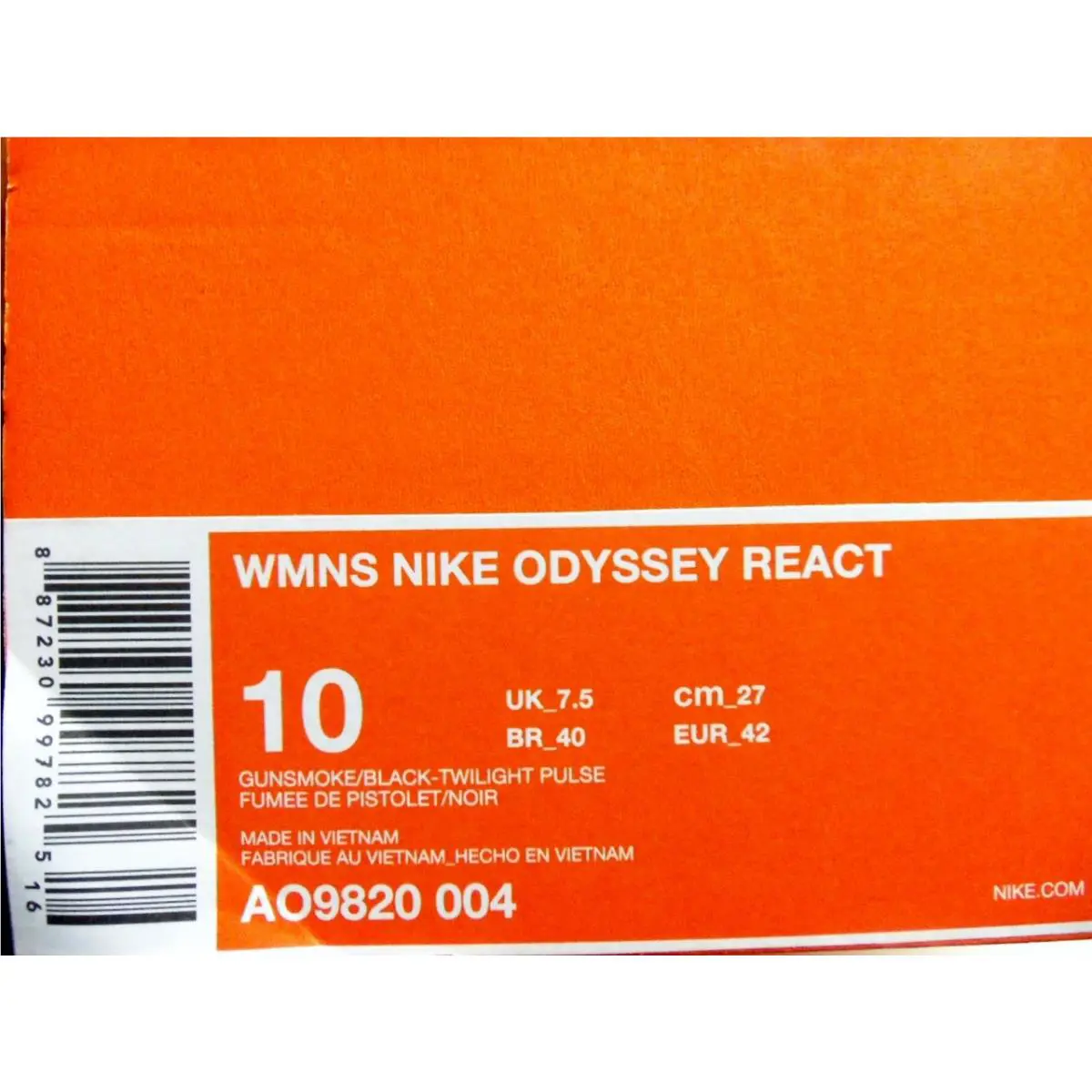 Nike shoes - Nike REACT - REACT - AO9820-004 - Gray (UPC: 887230997825) 3
