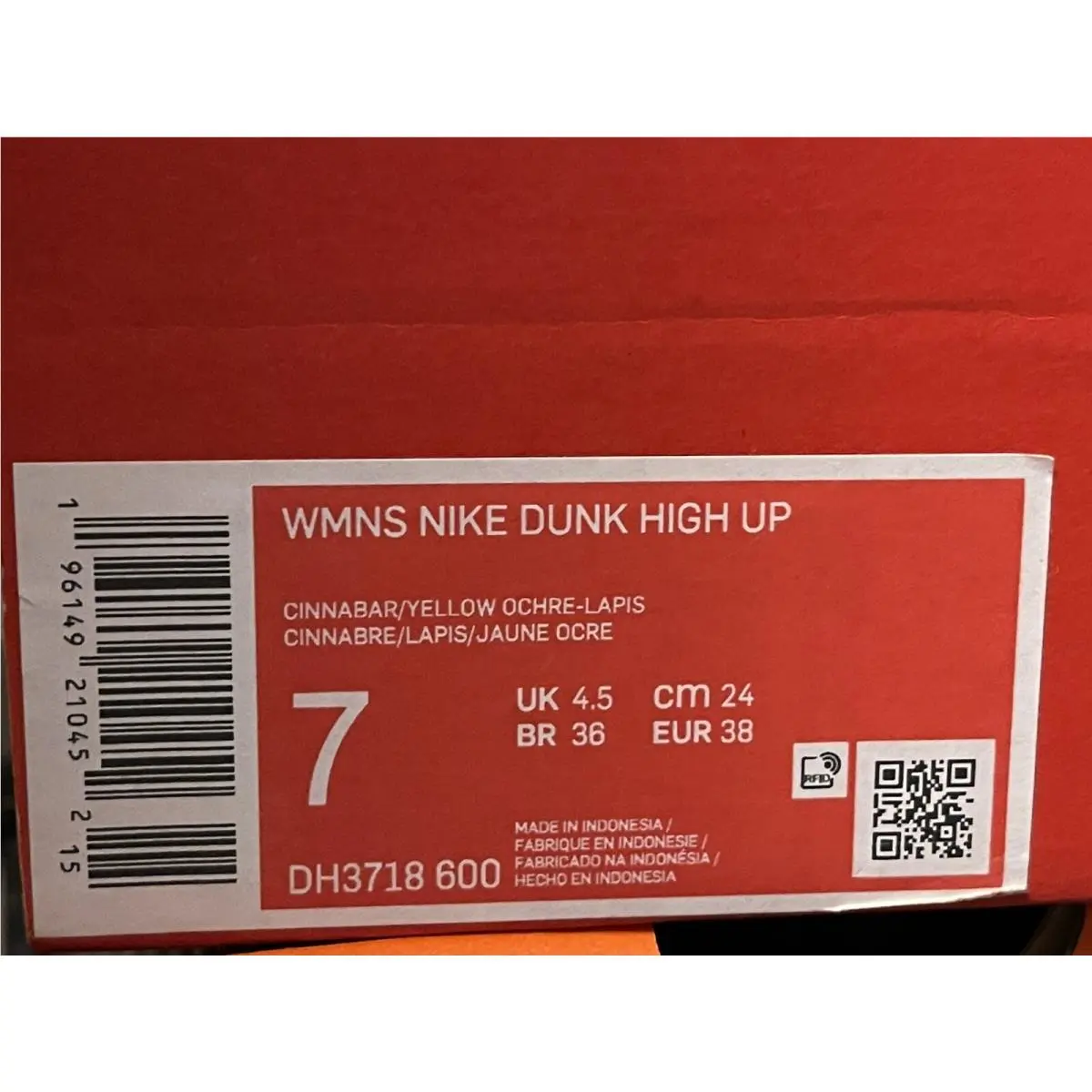 Nike shoes - Nike Dunk High - Dunk High - DH3718-600 - Cinnabar (UPC: 0196149210452) 5