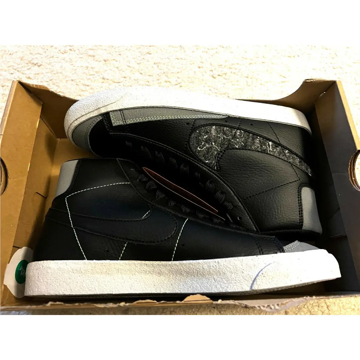 Nike Blazer Mid `77 Black Smoke Grey SZ 9 CW6726-001 Deadstock DS