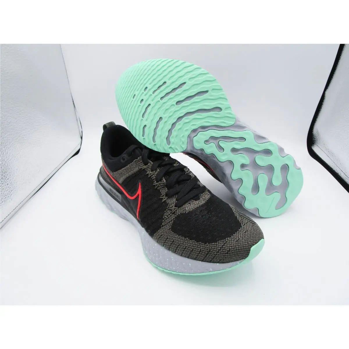 Nike shoes - React Infinity Run Flyknit 2 - CT2357-200 - Ridge Rock/Chile Red/Black/Green Glow 5