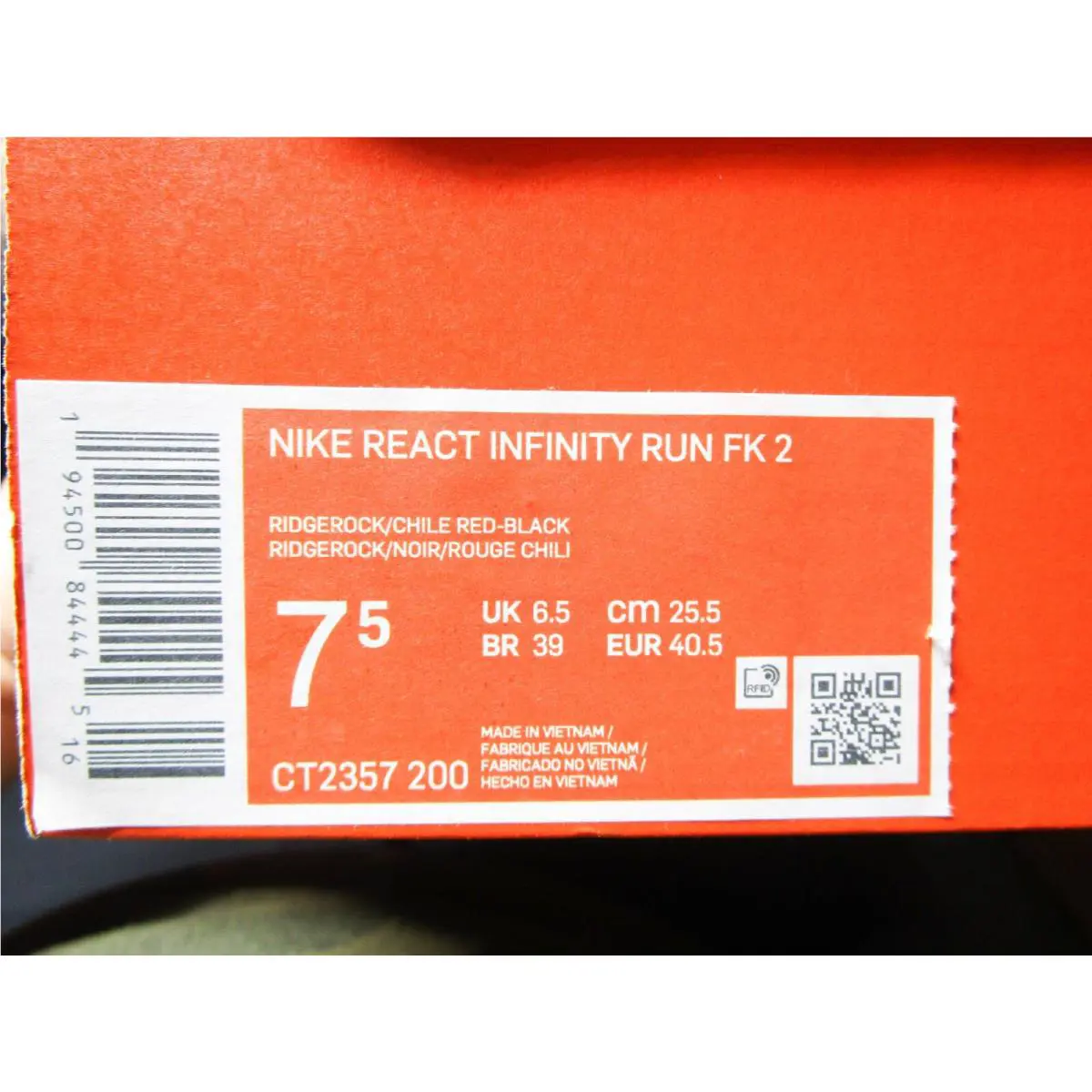 Nike shoes - React Infinity Run Flyknit 2 - CT2357-200 - Ridge Rock/Chile Red/Black/Green Glow 6