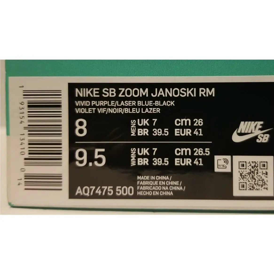 Nike shoes - Nike Zoom Stefan Janoski - Zoom Stefan Janoski - AQ7475 500 - Purple (UPC: 193154134131) 4