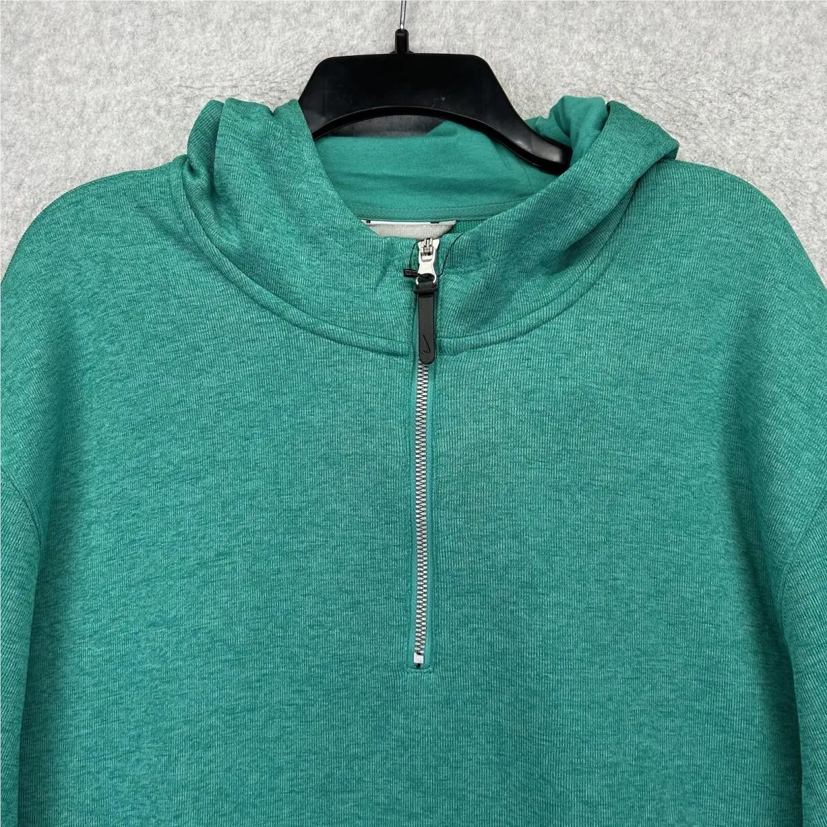 Nike Hoodie Mens 2XL Green 1/4 Zip Pullover Performance Sweatshirt Golf Scuba