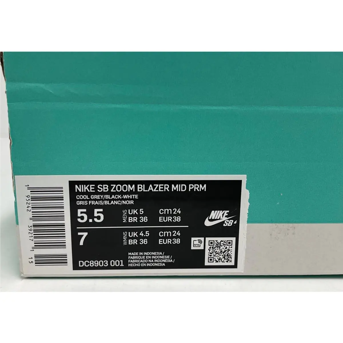 Nike shoes - Nike SB Zoom Blazer Mid - DC8903001 - Gray (UPC: 195242392171) 7