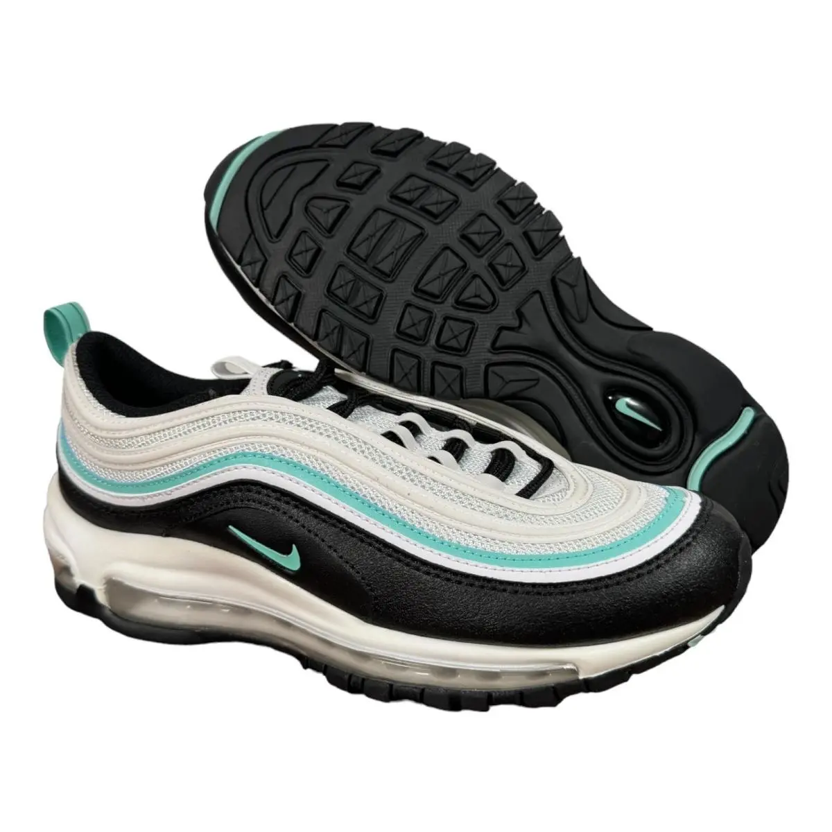 Nike Air Max 97 Women`s White Tropical Twist DM3158 100 GS 6Y Women`s Size 7.5 - Black