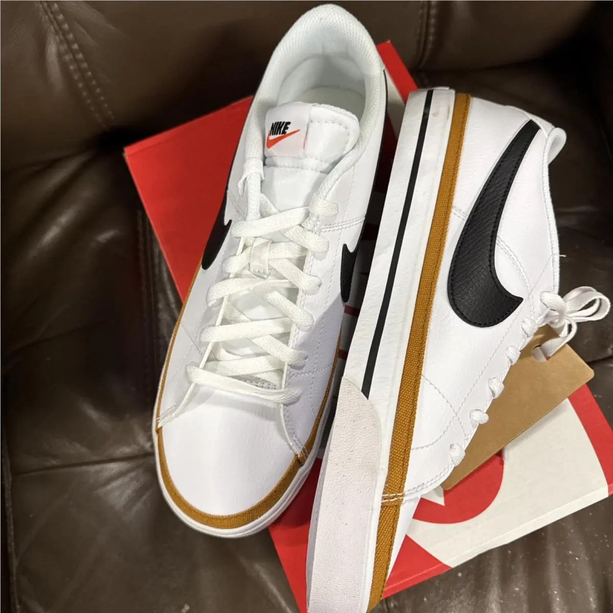Nike shoes - Nike Court Legacy - Court Legacy - White/Black/Desert Ochre, Main: Black (UPC: 0195866276291) 2