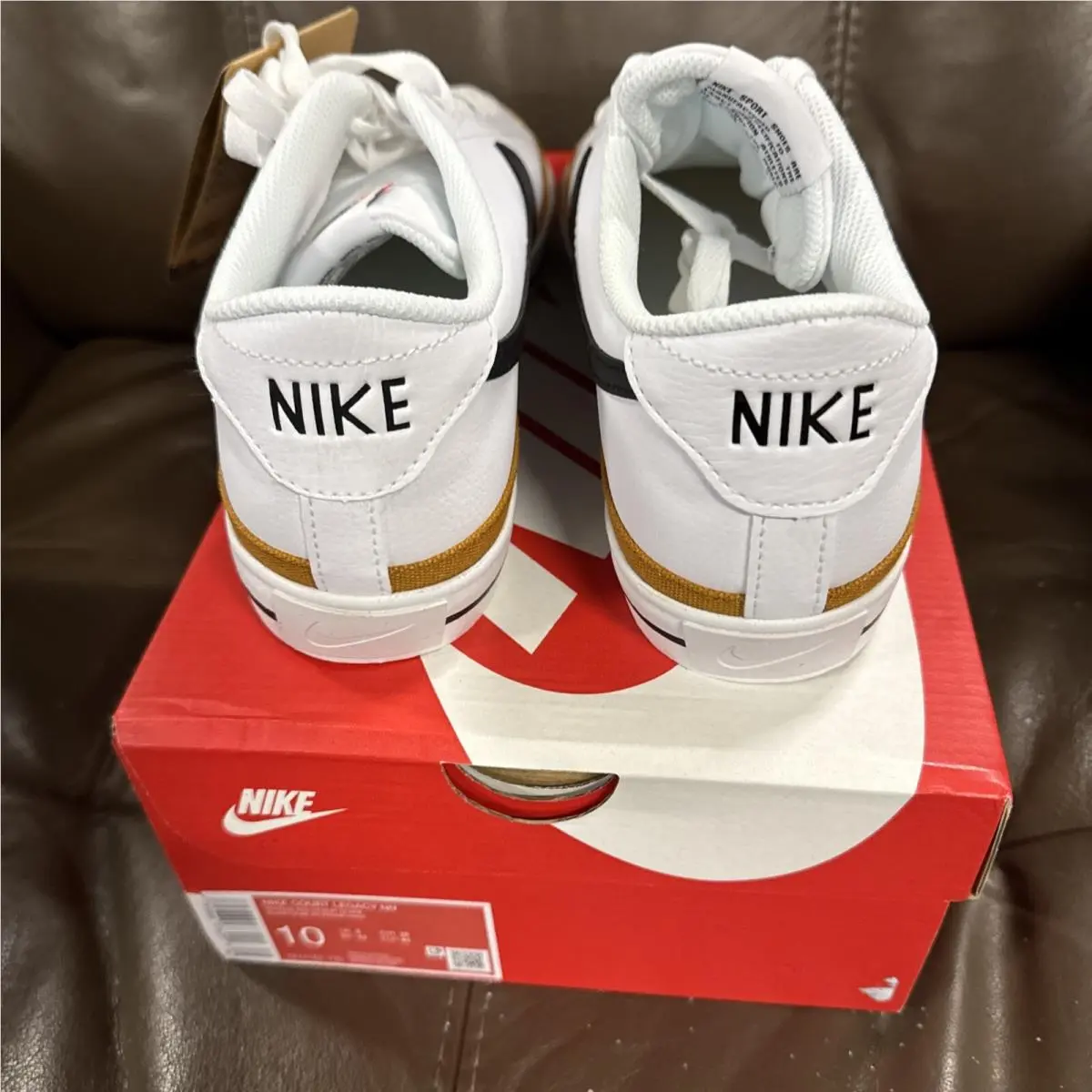 Nike shoes - Nike Court Legacy - Court Legacy - White/Black/Desert Ochre, Main: Black (UPC: 0195866276291) 4