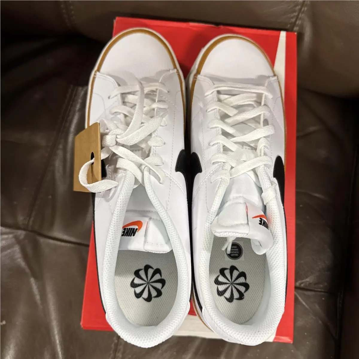 Nike shoes - Nike Court Legacy - Court Legacy - White/Black/Desert Ochre, Main: Black (UPC: 0195866276291) 6