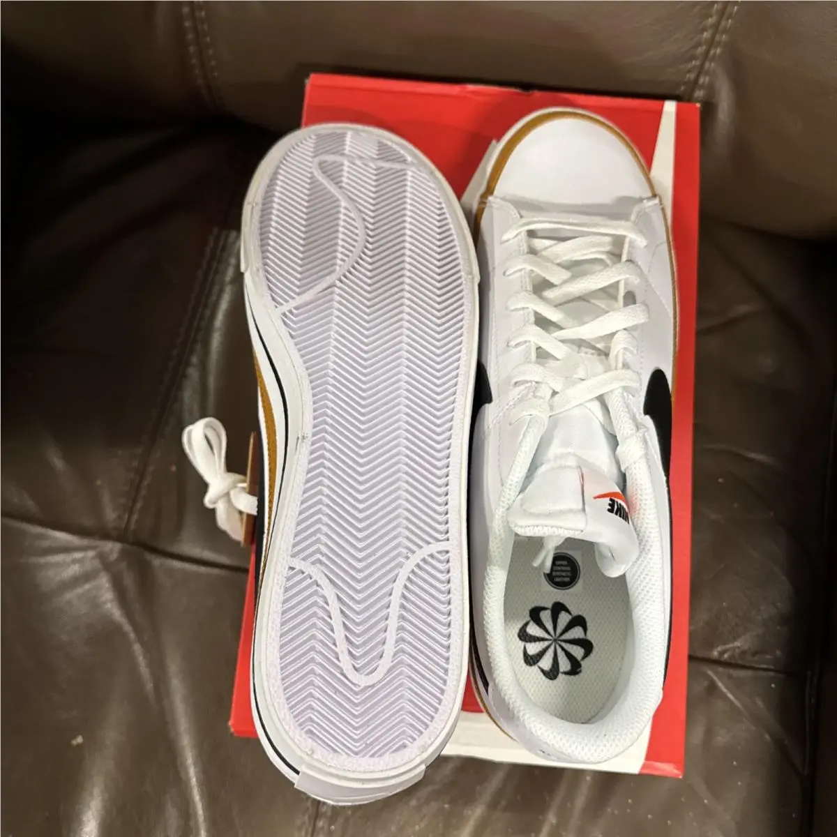 Nike shoes - Nike Court Legacy - Court Legacy - White/Black/Desert Ochre, Main: Black (UPC: 0195866276291) 7