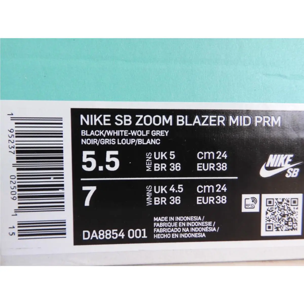 Nike shoes - Nike SB Zoom Blazer Mid - DA8854001 - Black (UPC: 195237025091) 3