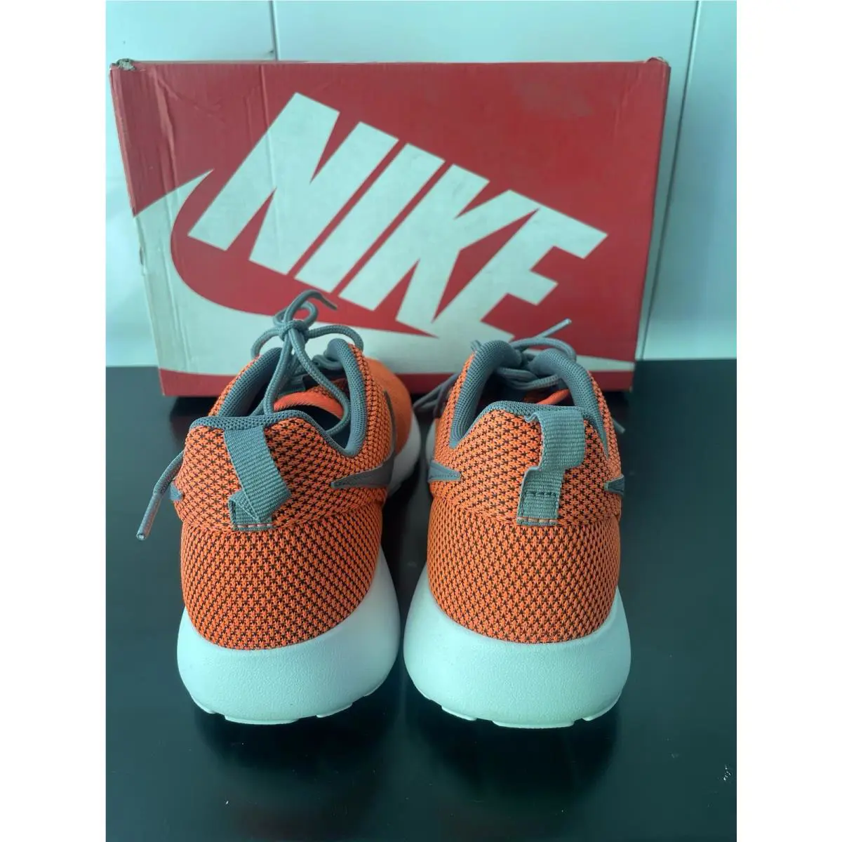 Nike shoes - Nike Roshe - Roshe - ORANGE & GREY 1