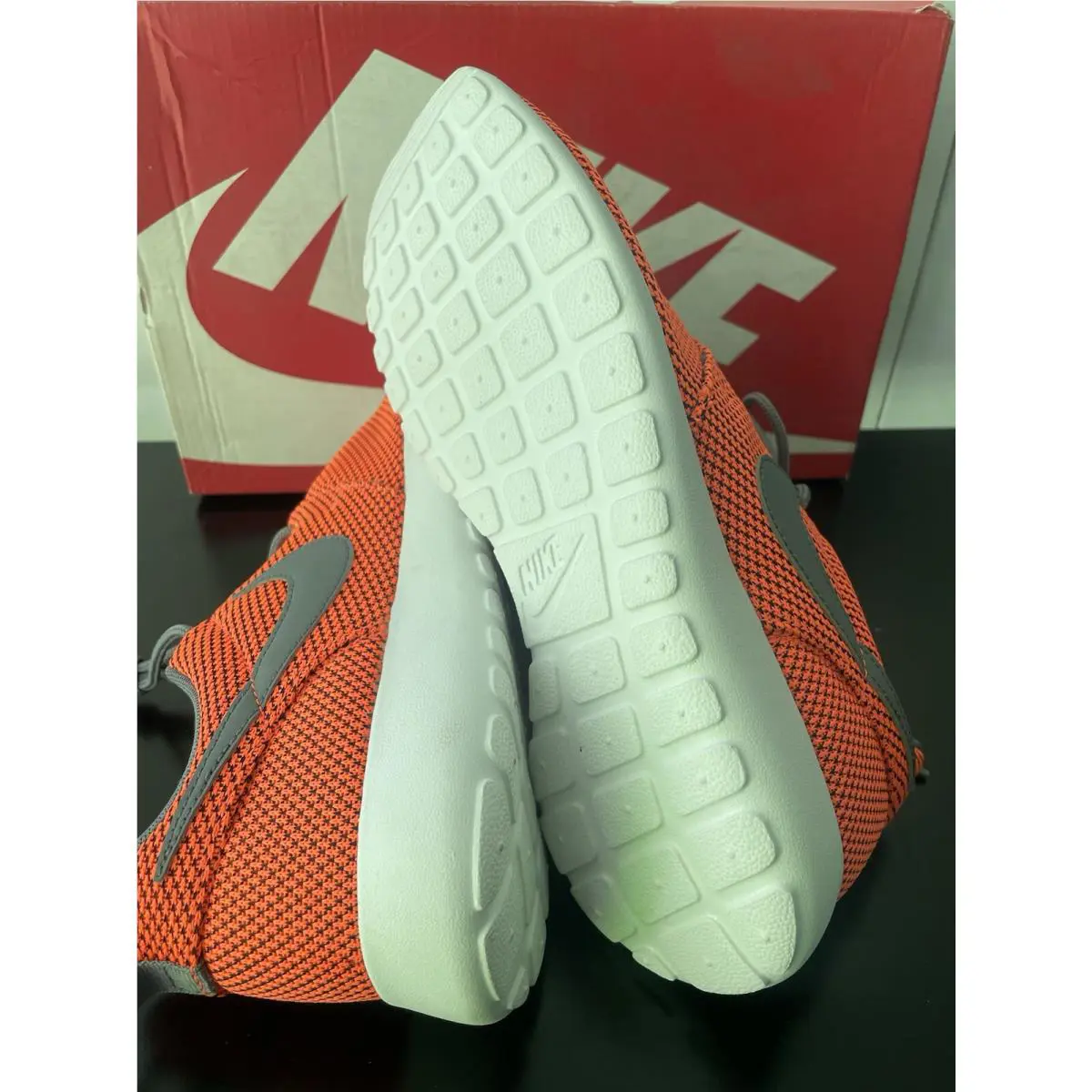 Nike shoes - Nike Roshe - Roshe - ORANGE & GREY 4