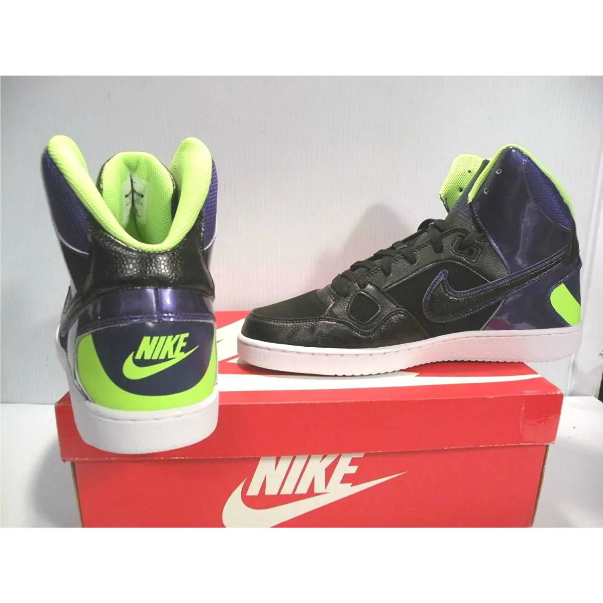 Nike shoes - Black/Lime-Electric Purple 8