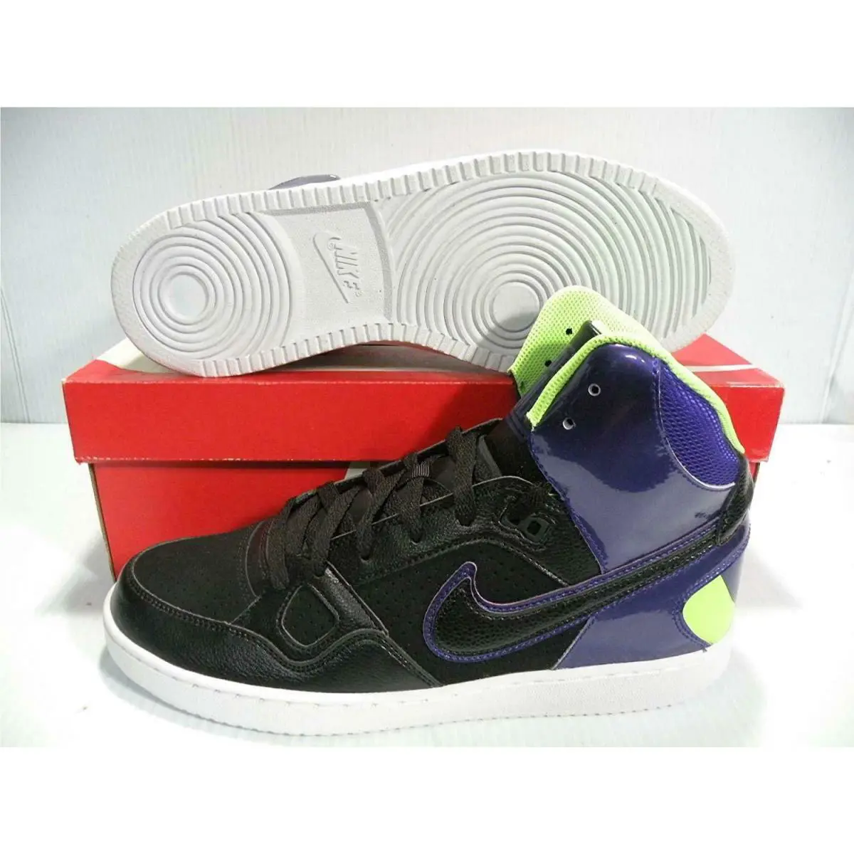 Nike shoes - Black/Lime-Electric Purple 6