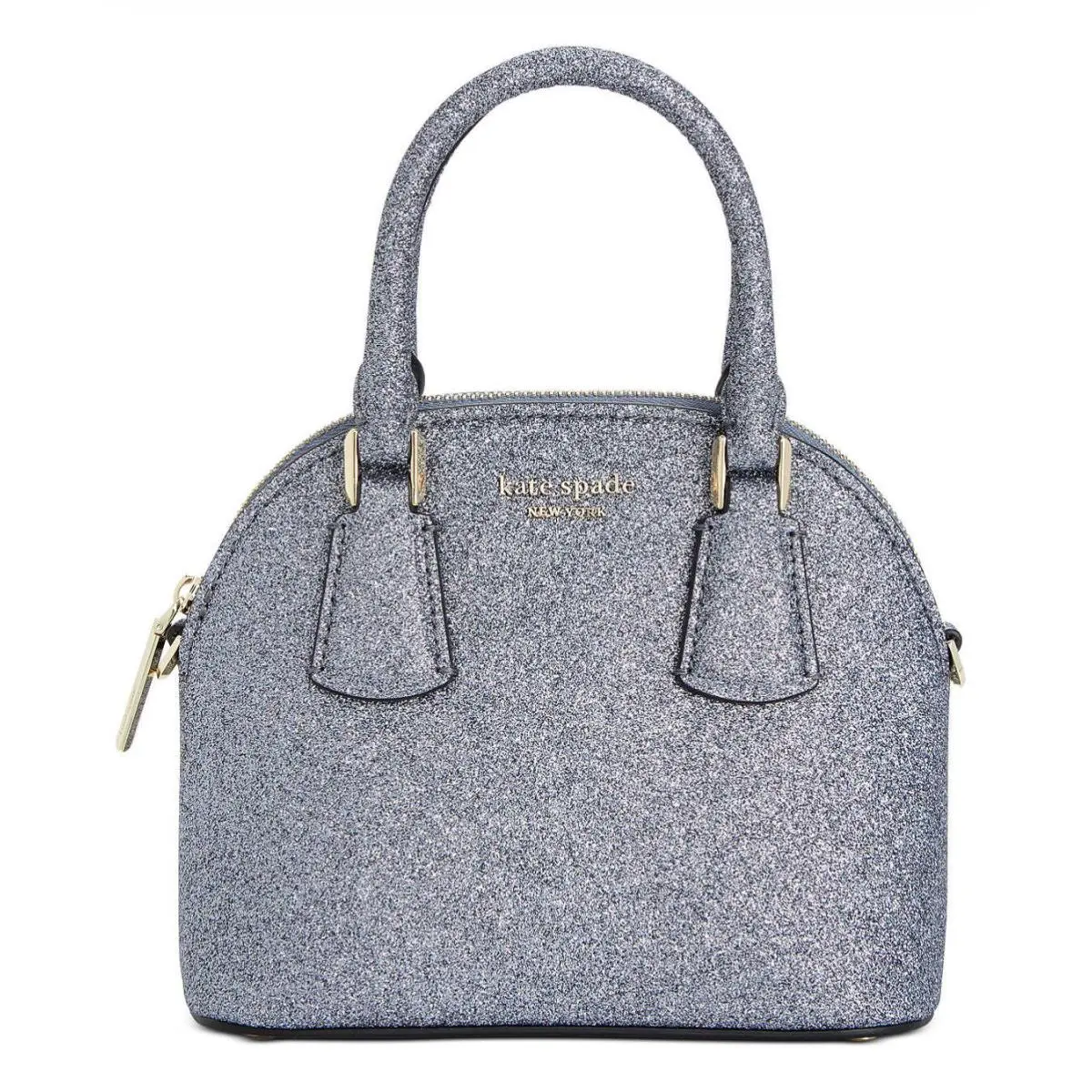 Kate Spade Mini Sylvia Glitter Crossbody Silver