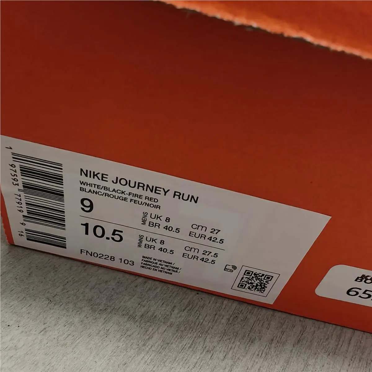 Nike shoes - NIKE Journey Run - Journey Run - FN0228-103 - White/Fire Red/Cement Grey/Black (UPC: 00197593779199) 7