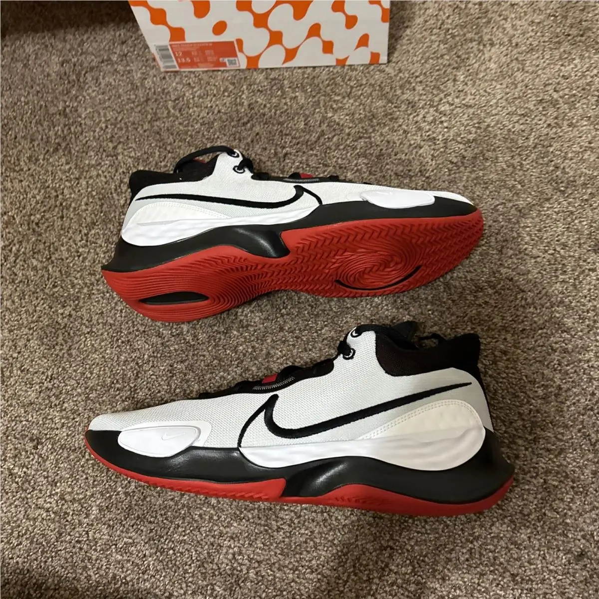 Size 12 - Nike Renew Elevate 3 Pure Platinum Black Red DD9304-100 - White, Manufacturer: White/Pure Platinum/Black